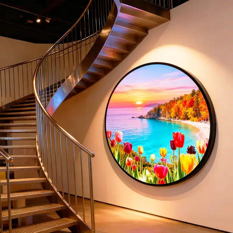 Application scenario image for 15.7 Inch Circular Android Advertising Display for Retail Promotion, Circular Android