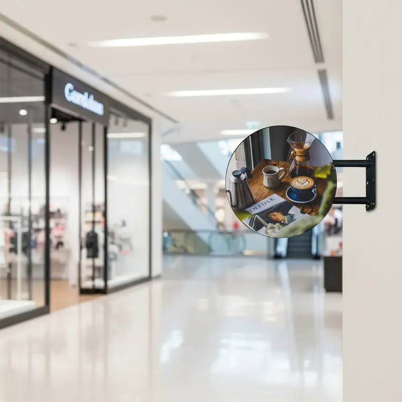 Application scenario image for 15.7 Inch Circular Android Advertising Display for Retail Promotion, Circular Android