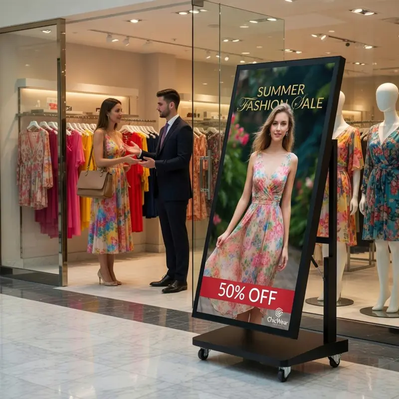 Application scenario image for 43 Inch High Brightness LCD Display for Digital Signage, 43 inch high brightness LCD display