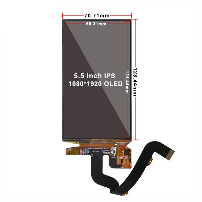 Dimension drawing of 5.5 Inch MIPI AMOLED Touch Module FHD Smart Device, HS055FHDTOOCTP01, 5.5 1920x1080 350nits MIPI AMOLED